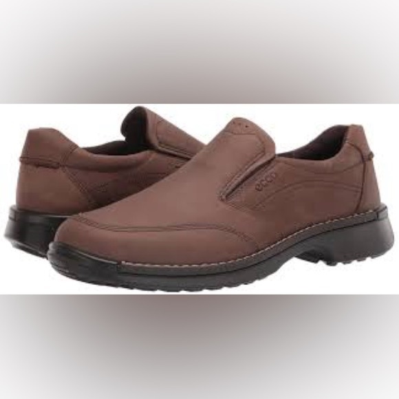 Ecco men’s fusion slip on loafers brown leather size 43 business casual‎ main image 8